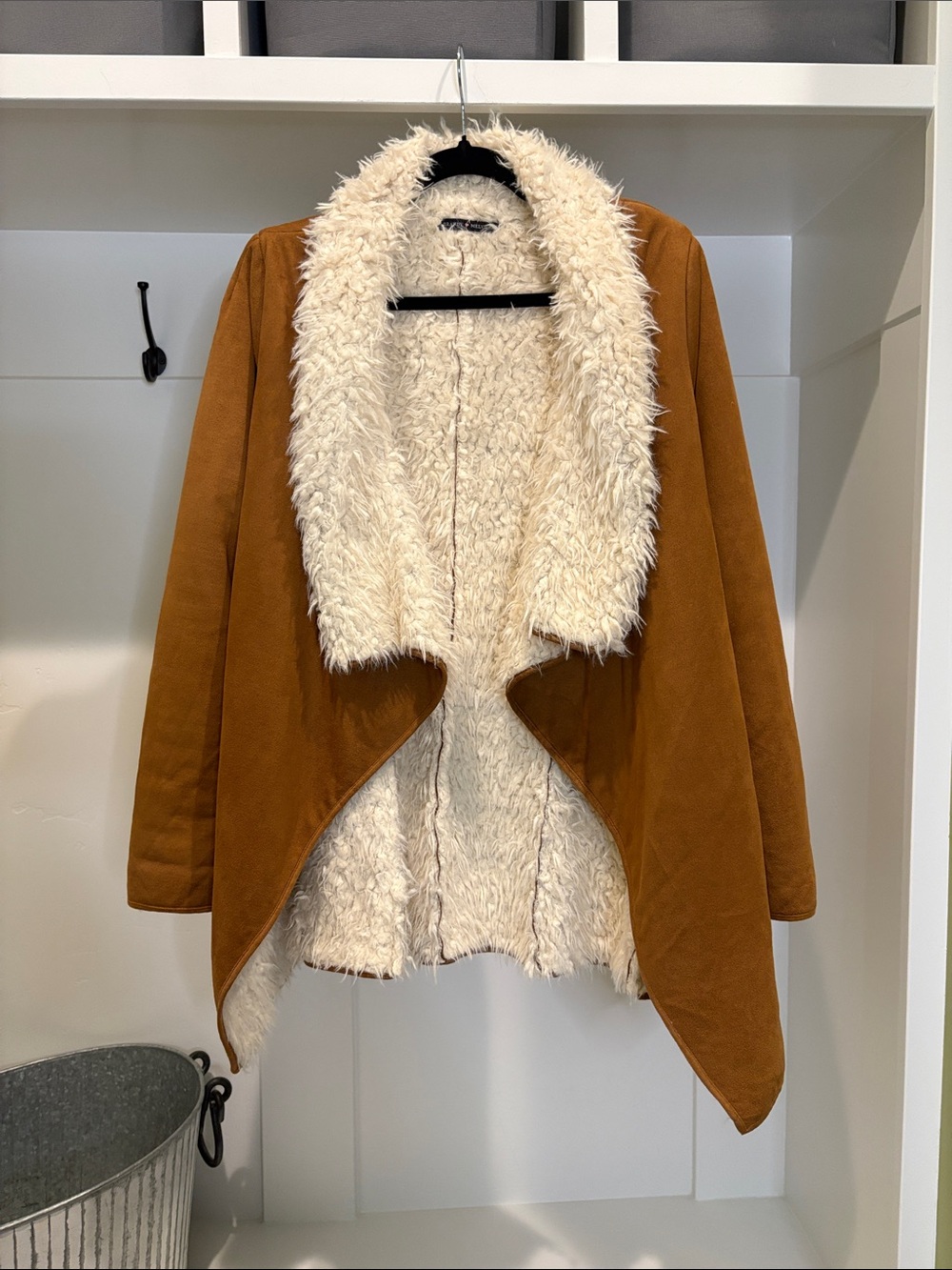 Brandy Melville Faux Suede and Shearling Jacket
